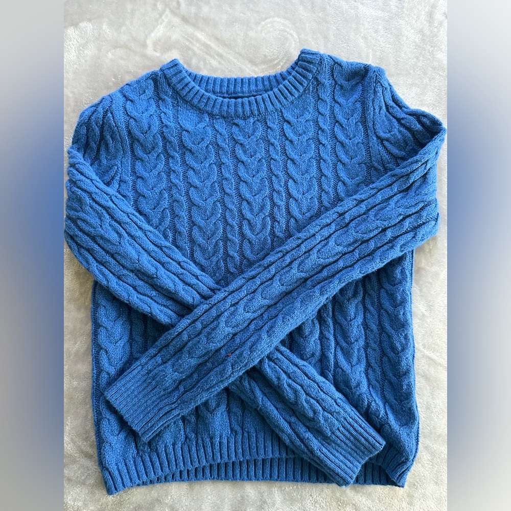 American Eagle Blue Cable Knit Sweater